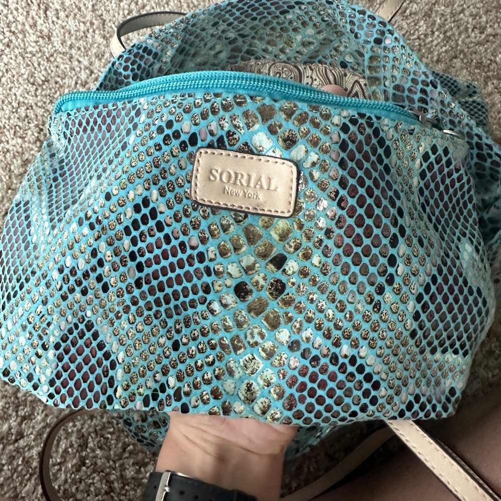Sorial New York Blue Snake Tote Bag - Picture 9 of 10
